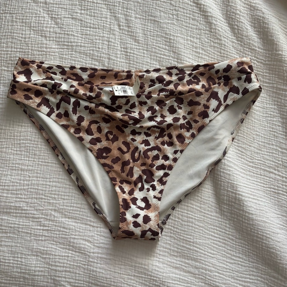 NWT Aerie Leopard Print Crossover bikini bottom